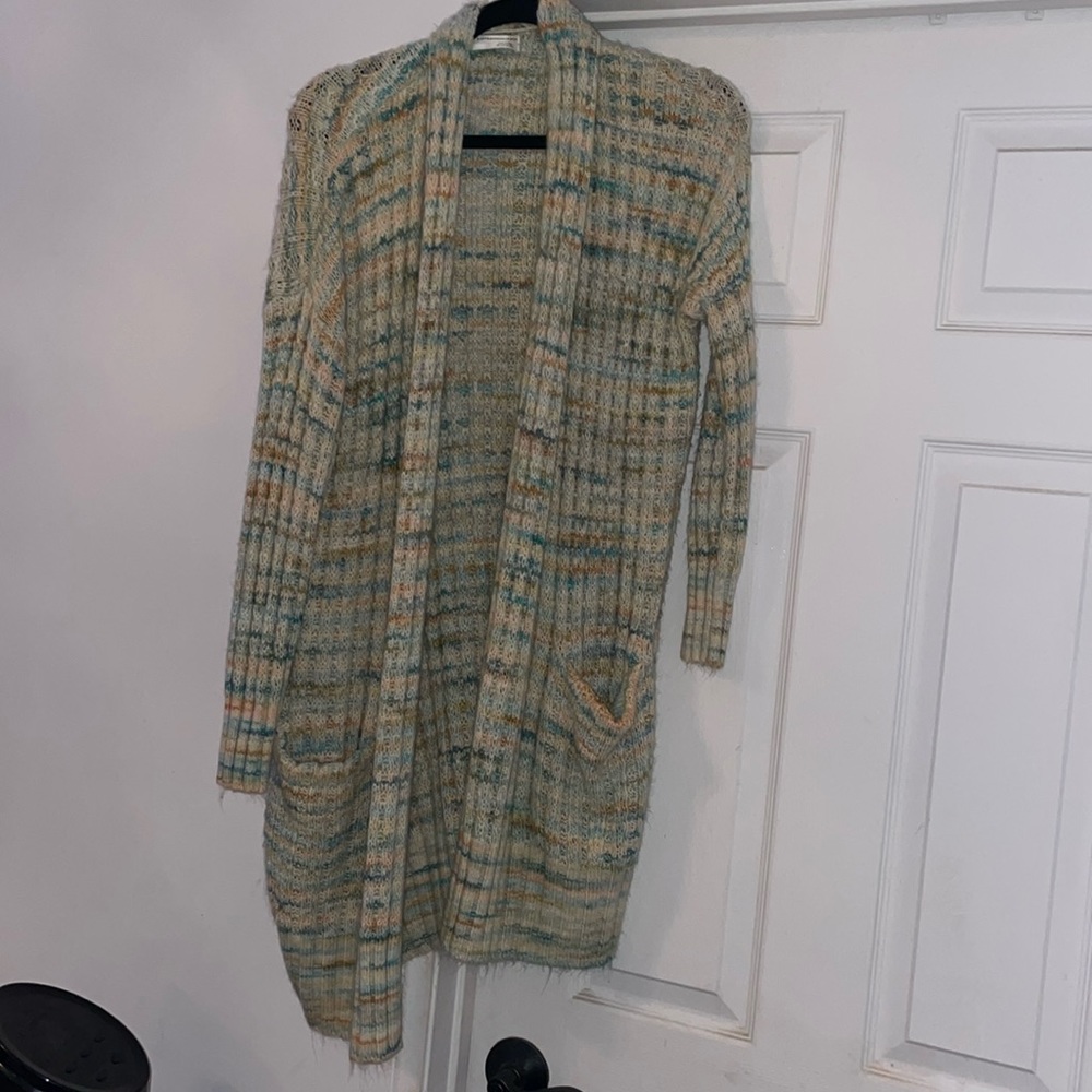 Preowned Anthropology Knit multicolor open cardigan